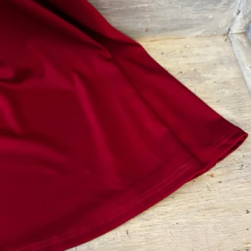 LIUMILAC Red V Neck Fit and Flare Dress Small Like New - Picture 5 of 10